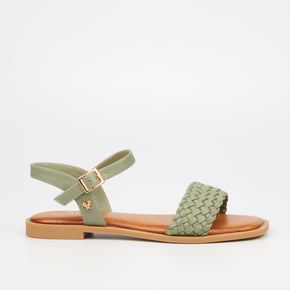 Butterfly Feet Dorey 4 Faux Leather Flat Sandals – Mint (8024869339225)