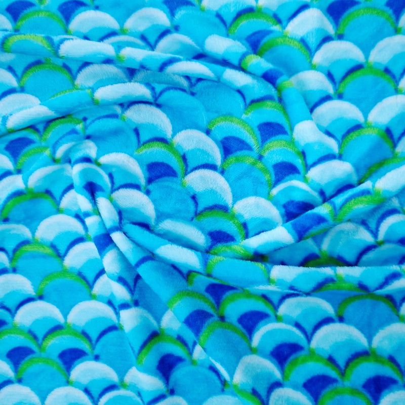 Printed Mongolian Fleece Fabric 150cm Floral.