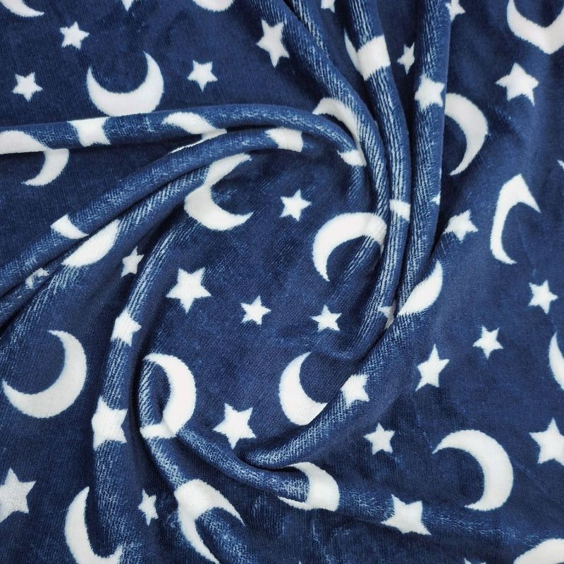 Printed Mongolian Fleece Fabric 150cm Floral.
