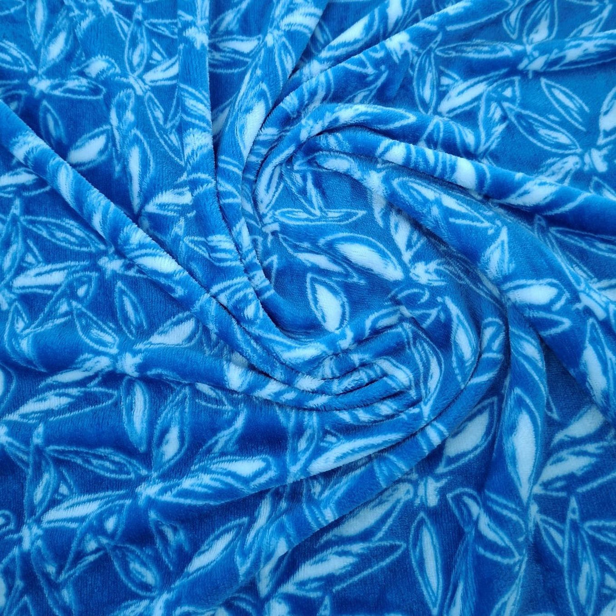 Printed Mongolian Fleece Fabric 150cm Floral.