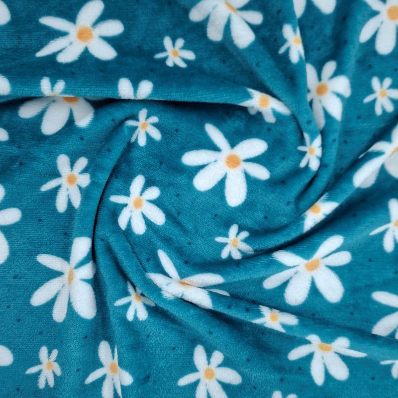 Printed Mongolian Fleece Fabric 150cm Floral.
