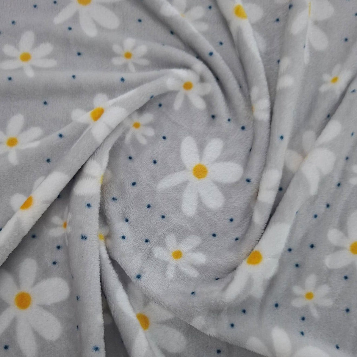 Printed Mongolian Fleece Fabric 150cm Floral.