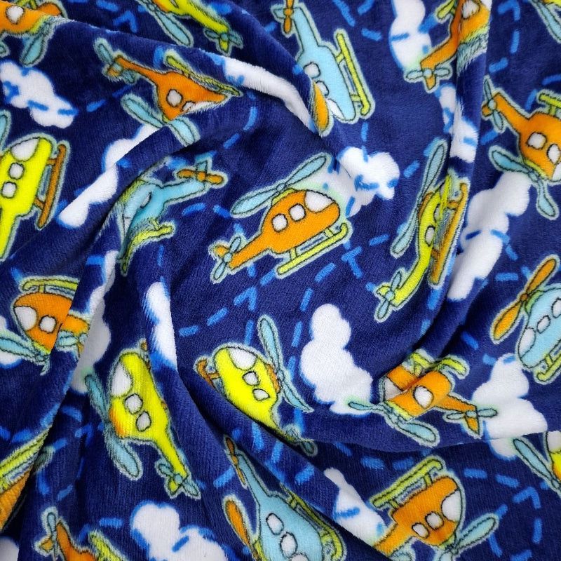 Printed Mongolian Fleece Fabric 150cm Floral.