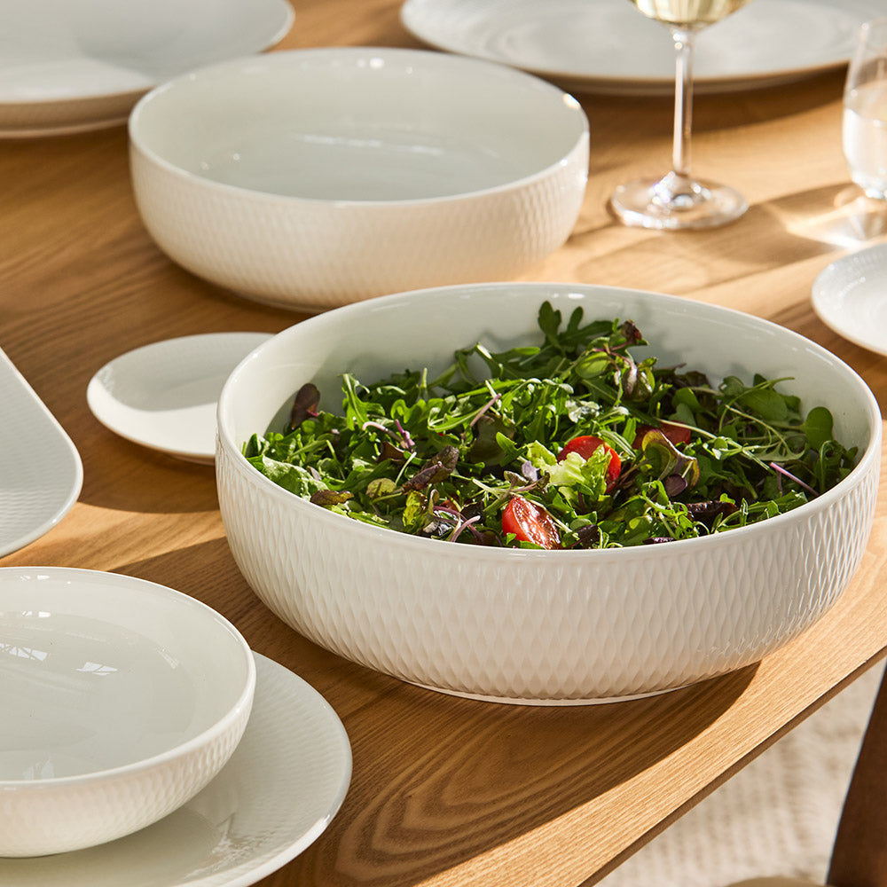 Maxwell & Williams White Basics Diamonds Serving Bowl 20x6.5cm DV0251