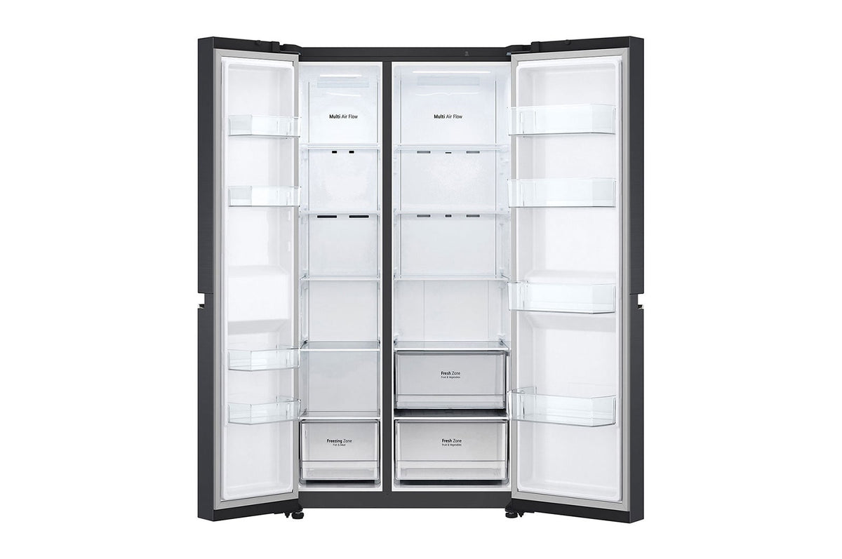 LG 674L Matte Black side by side Fridge GC-B257SQYL