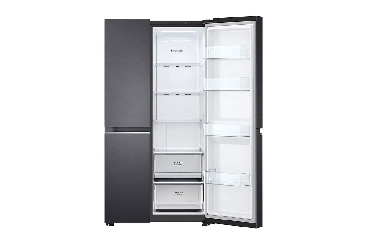 LG 674L Matte Black side by side Fridge GC-B257SQYL