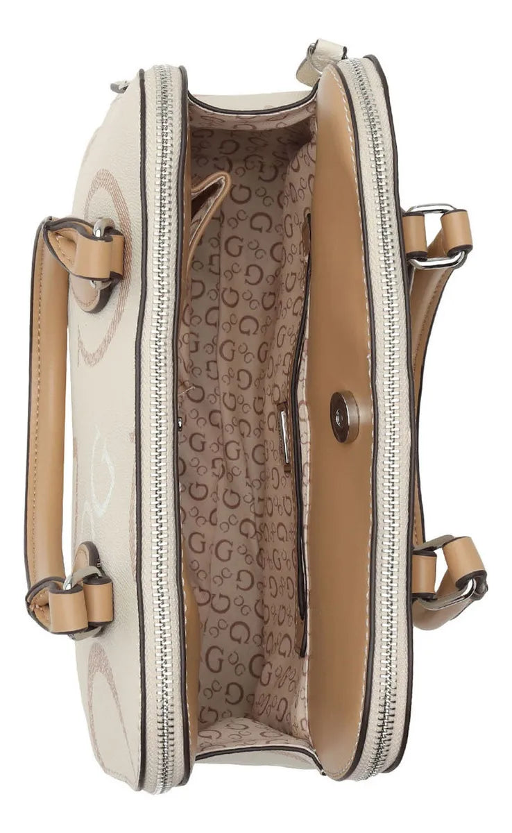 Guess Cordyn Satchel Caramel Multi CC971306