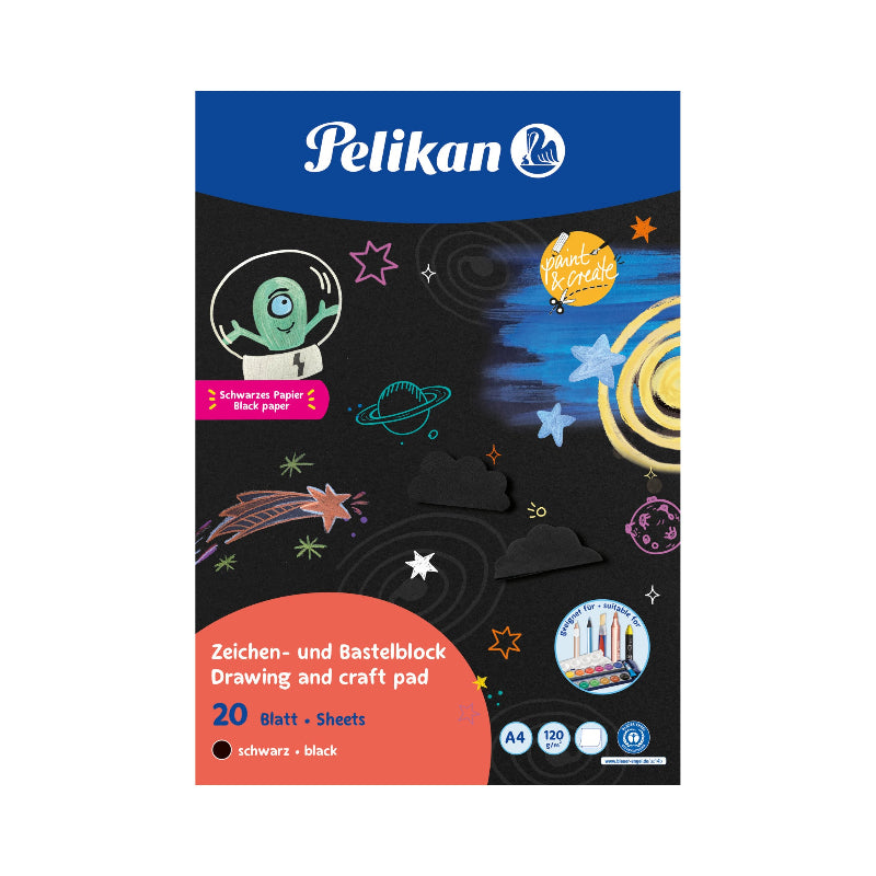 Pelikan A4 120 Gsm Drawing Paper (Black) 101578