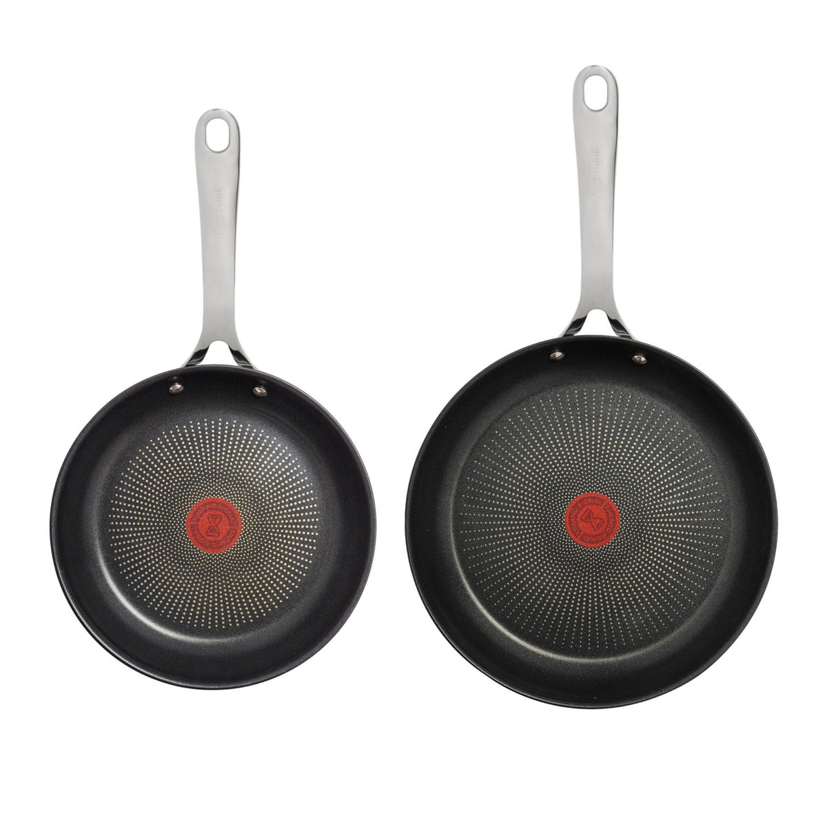 Tefal Jamie Oliver Fry Pan Stainless Steel Set 24cm & 28cm E304S244