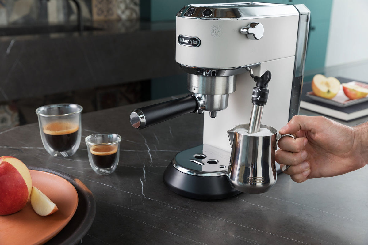 Delonghi Dedica Style Matt Pump Espresso Maker White EC685.W