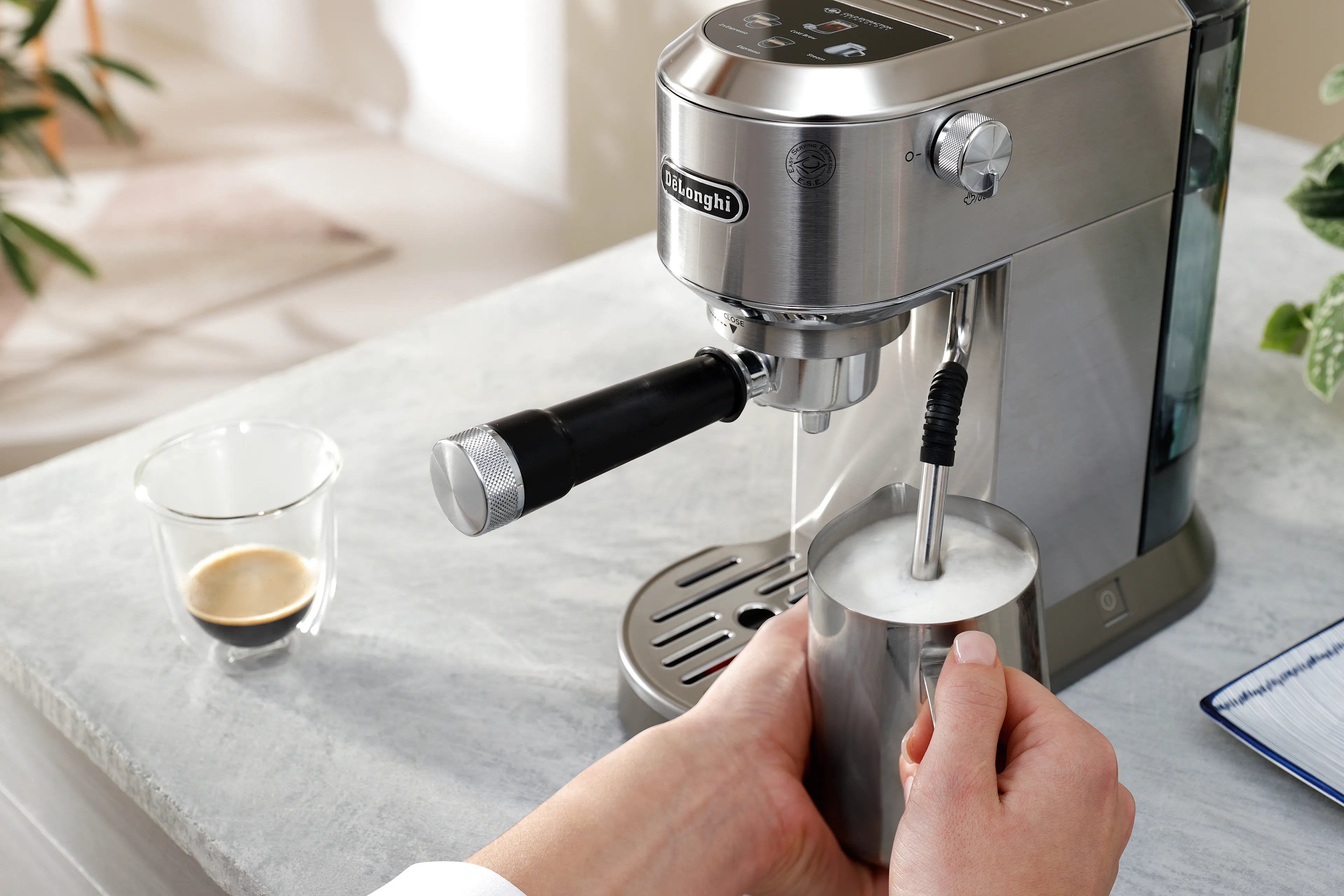 Delonghi Dedica Duo Manual Coffee Maker Full Metal EC890.M