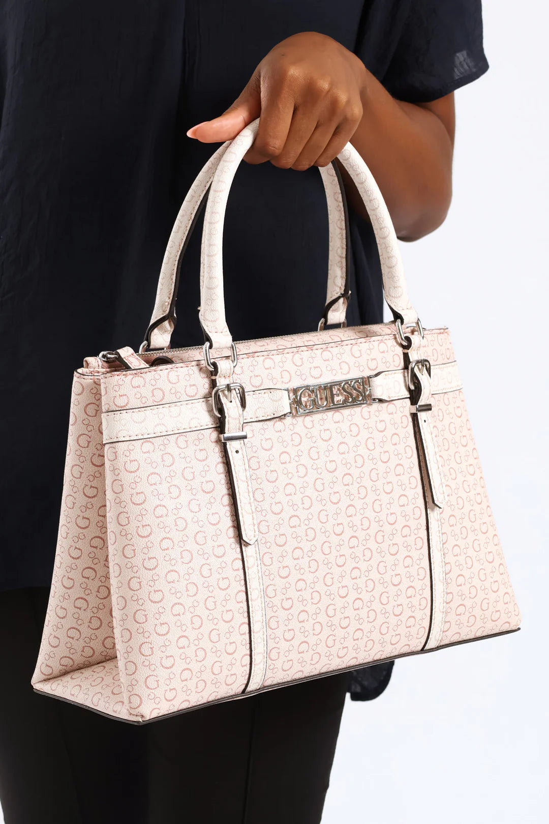 Guess Perrez Satchel Bag - Rose