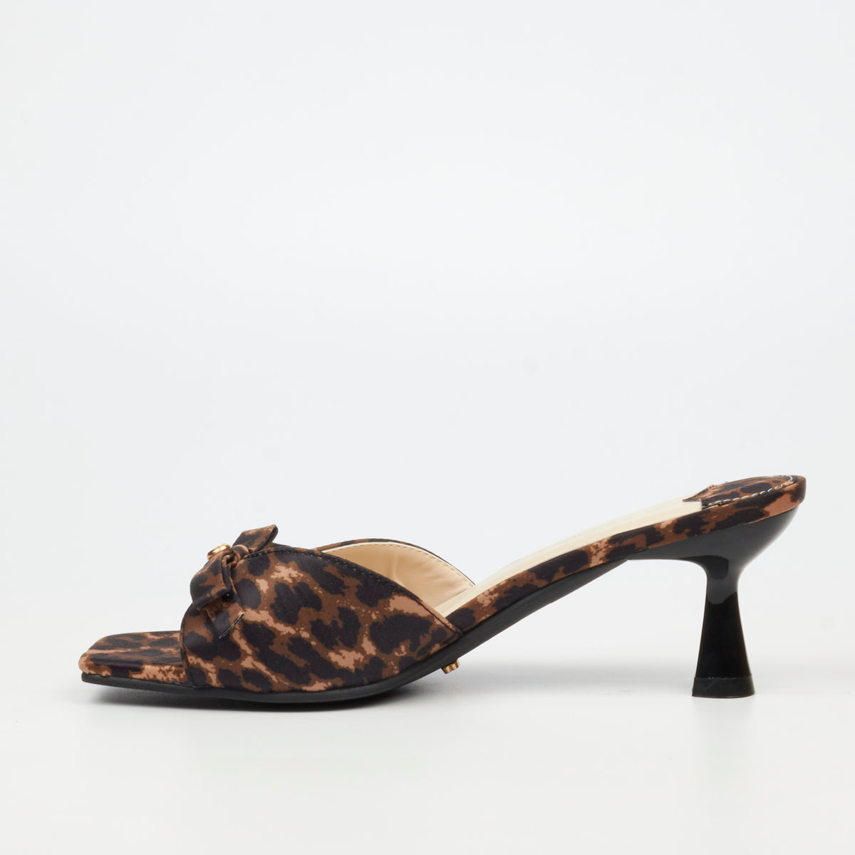 Miss Black Ladies Eldora 1 Sandals-Leopard