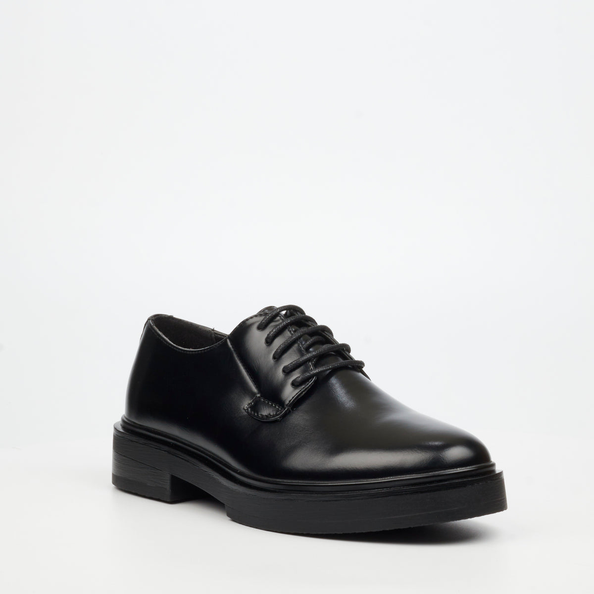 Mazerata Mens Elia 1 Faux Wax Shoes – Black
