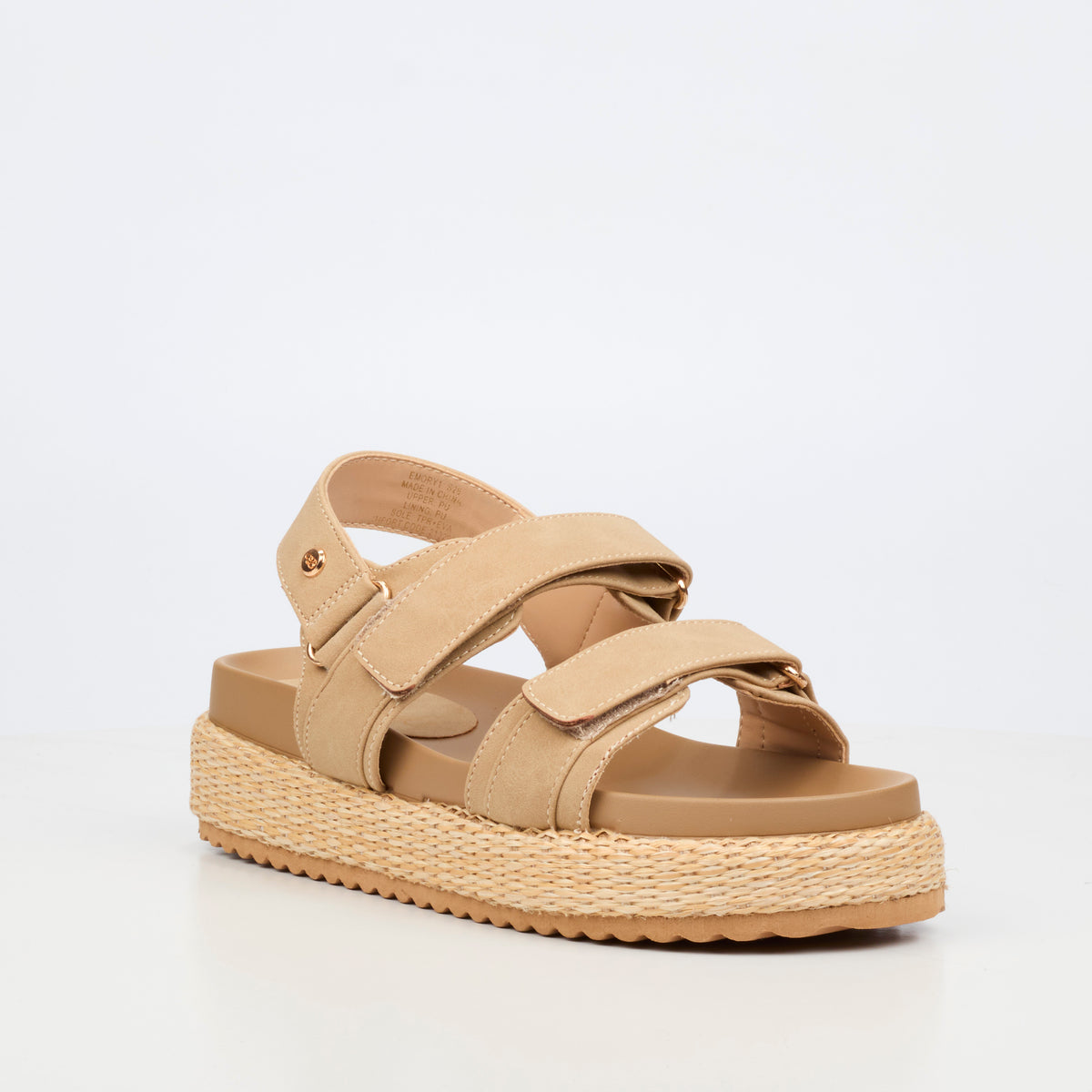 Miss Black Ladies Emory 1 Sandal-Natural