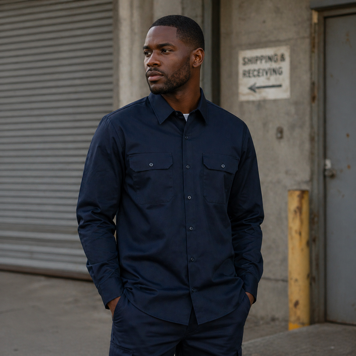 Dickies 847 Men's Shirt-Navy 0004930