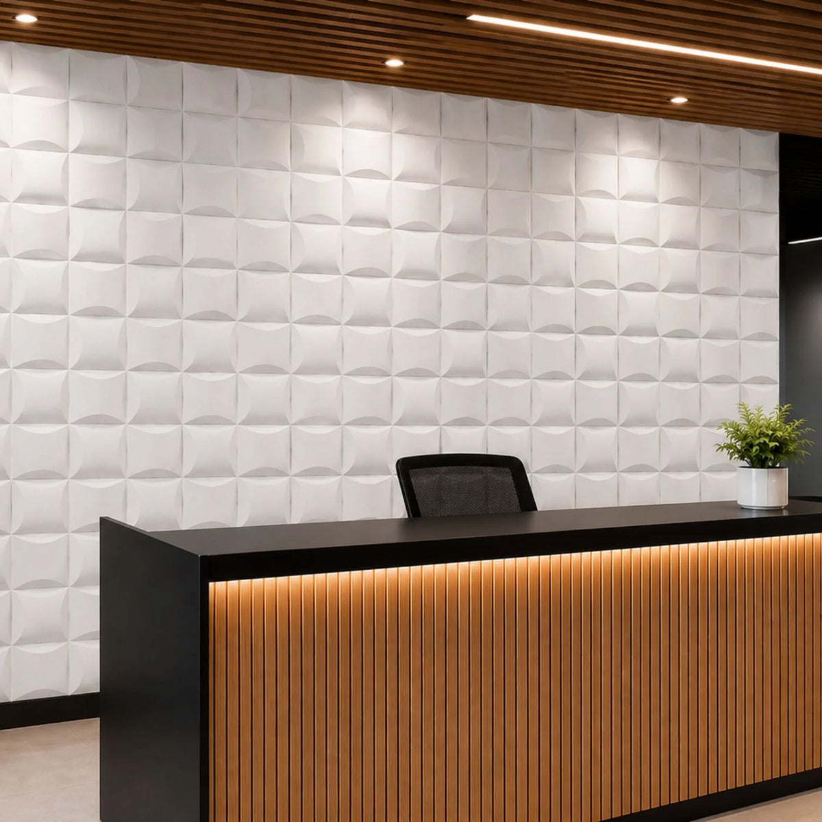 Echo-Less 3D Polyester Fibre Acoustic Panel Pack Of 4.