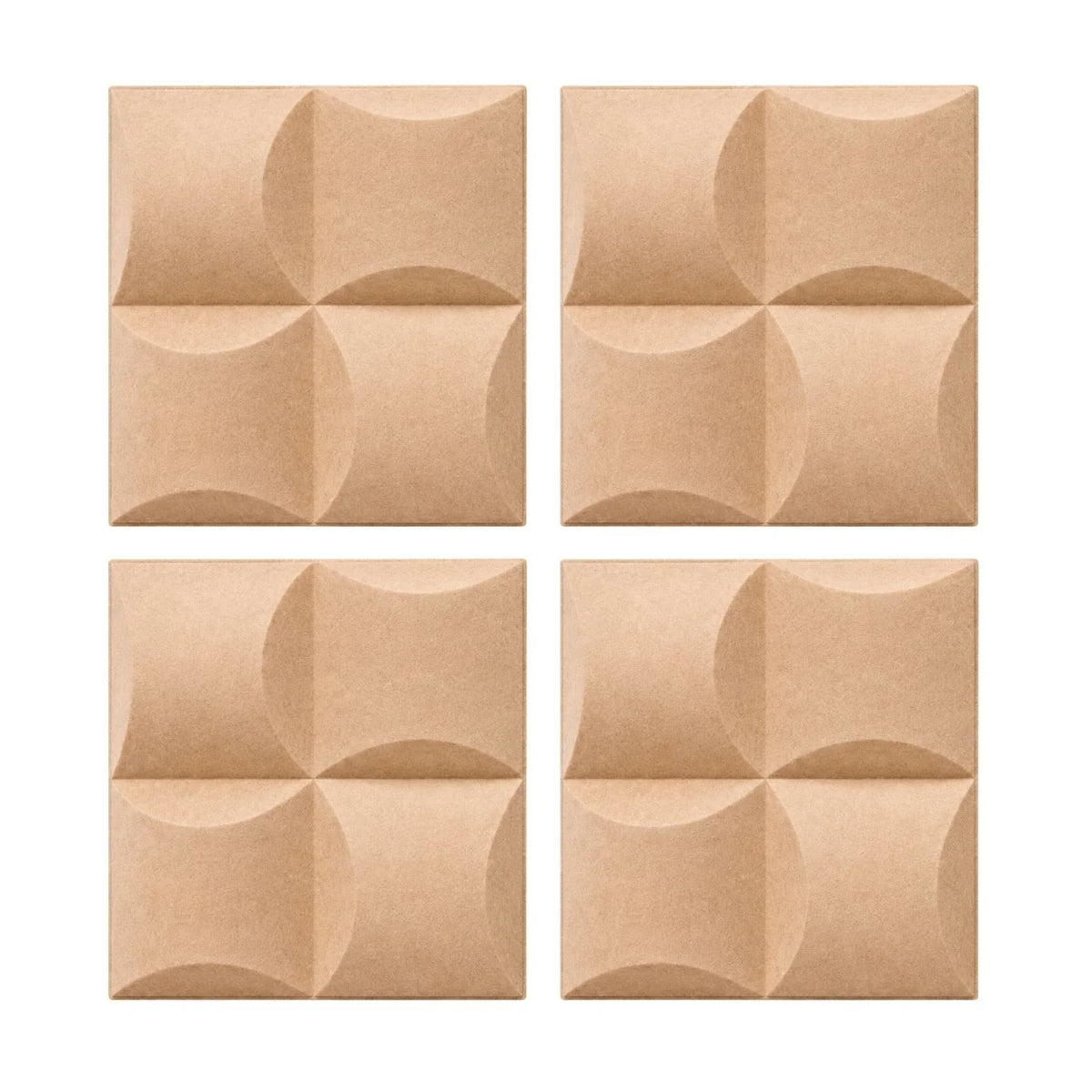 Echo-Less 3D Polyester Fibre Acoustic Panel Pack Of 4.