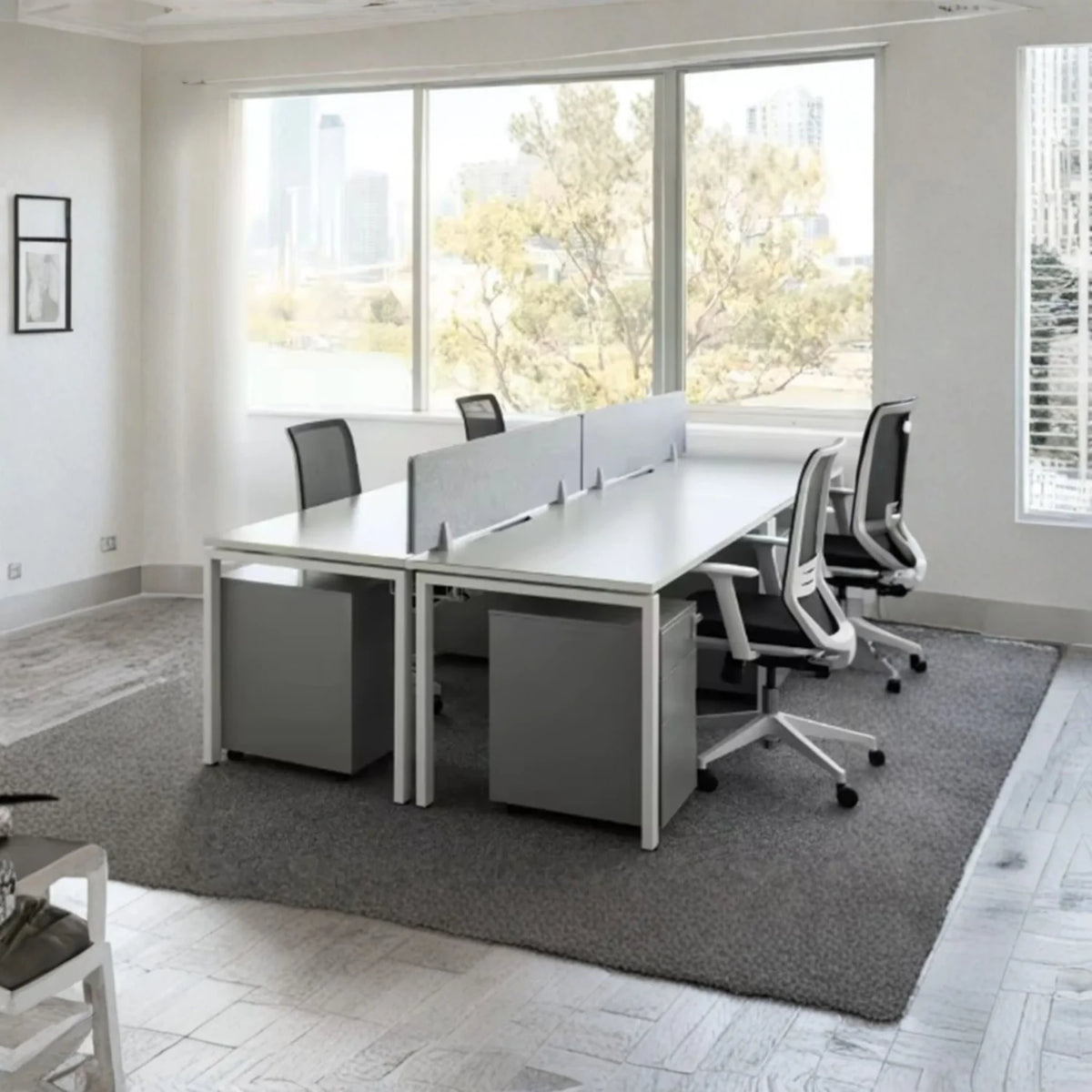Echo-Less Acoustic Desk Divider Grey 70x40cm 12mm.