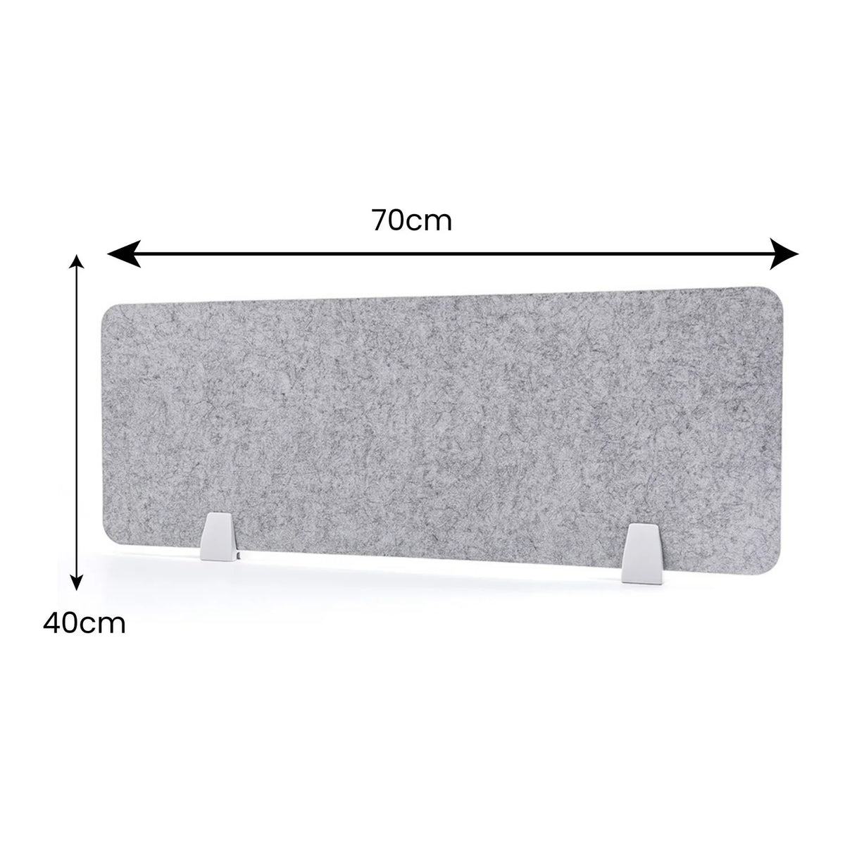 Echo-Less Acoustic Desk Divider Grey 70x40cm 12mm.