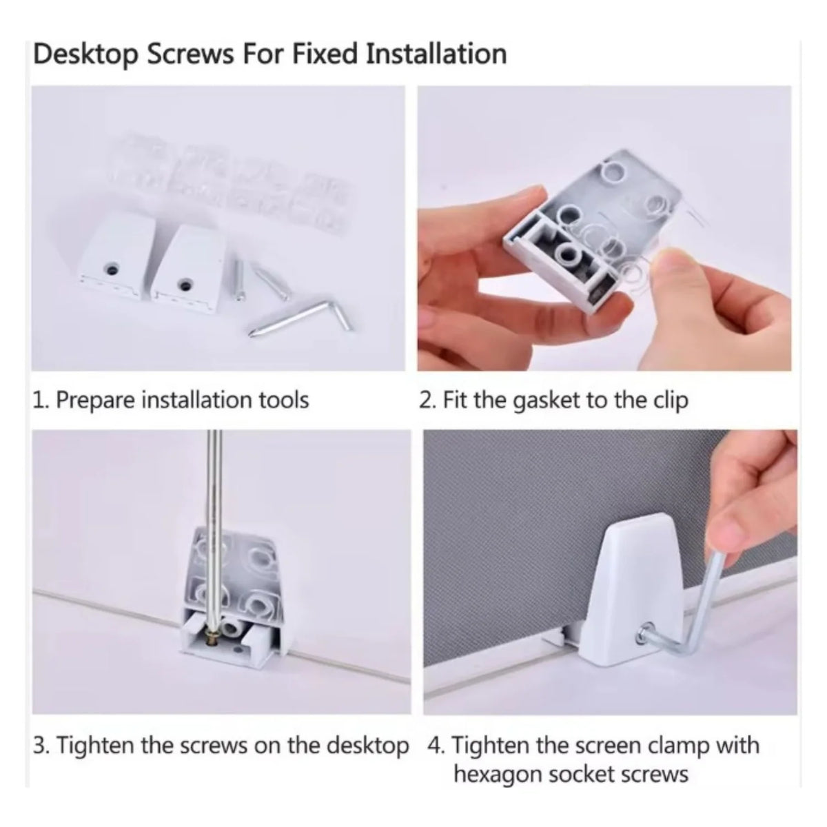 Echo-Less Acoustic Desk Divider Grey 70x40cm 12mm.