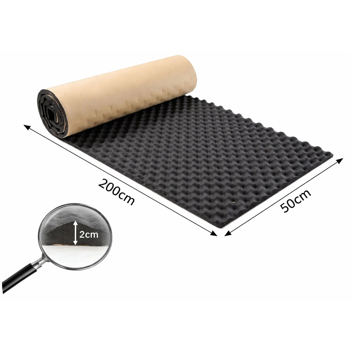 Closed Cell Soundproofing Foam Sheet 200x50 cm.
