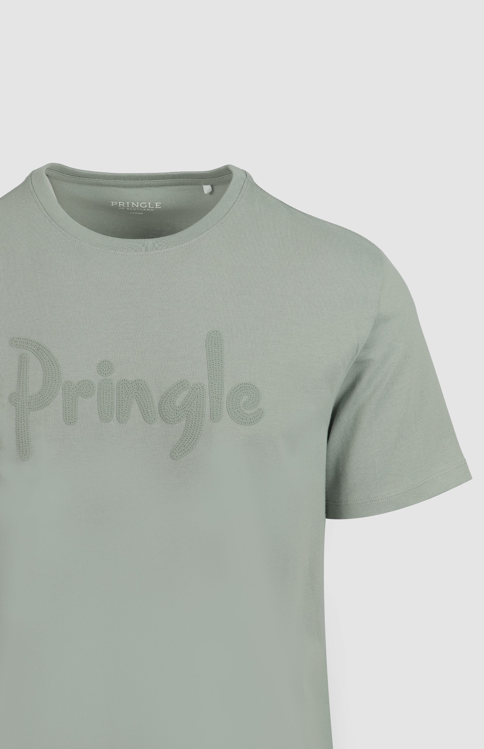 Pringle Richard Raised Print T-Shirt Sage (8018938593369)