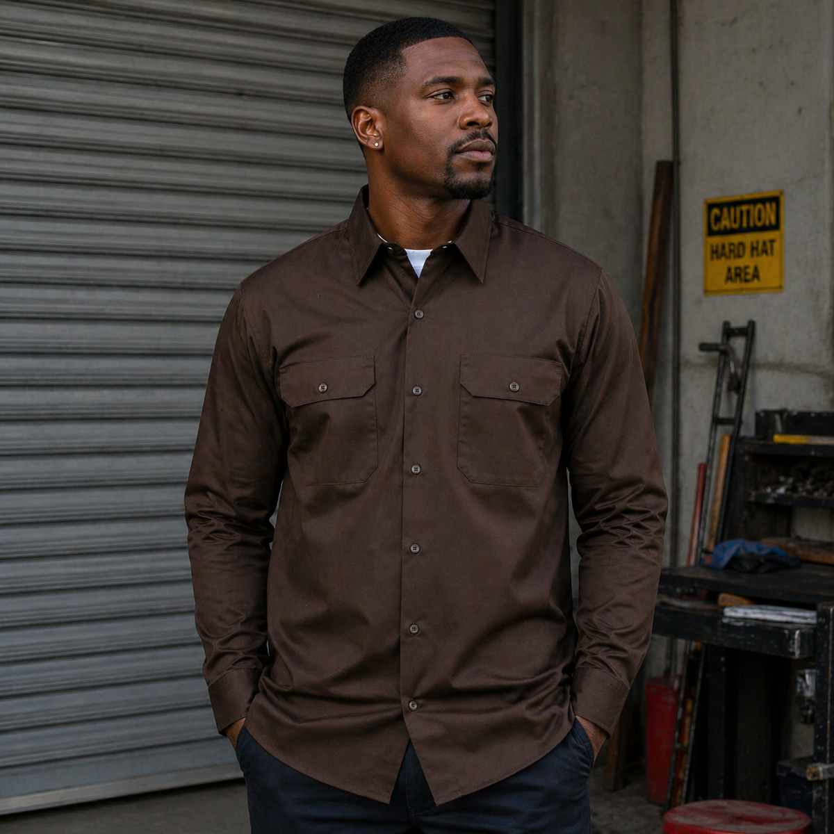 Dickies 847 Men's Shirt-Chocolate 0004724