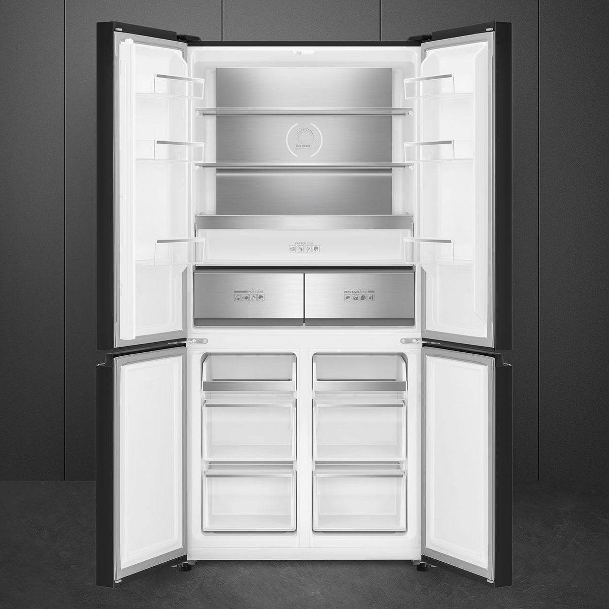 Smeg Four Door 522L Fridge FQI60KDZA Frost Free Dark Inox