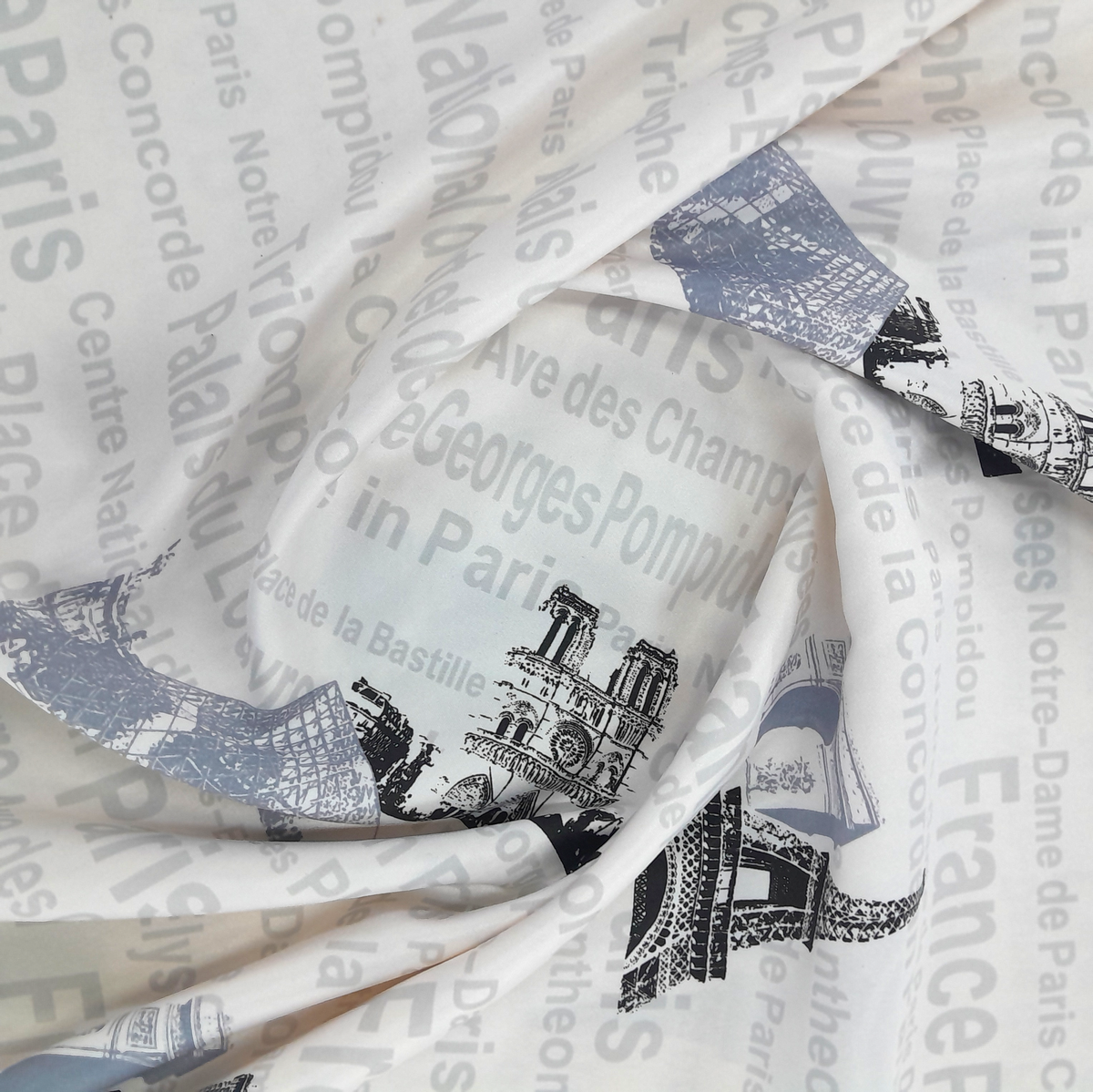 Printed Sateen Curtain France Paris  Print 280 cm - MHC World