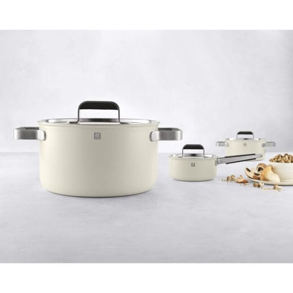 Zwilling Pure Stainless Steel Pot Set 5 Piece Ivory ZW-1028807