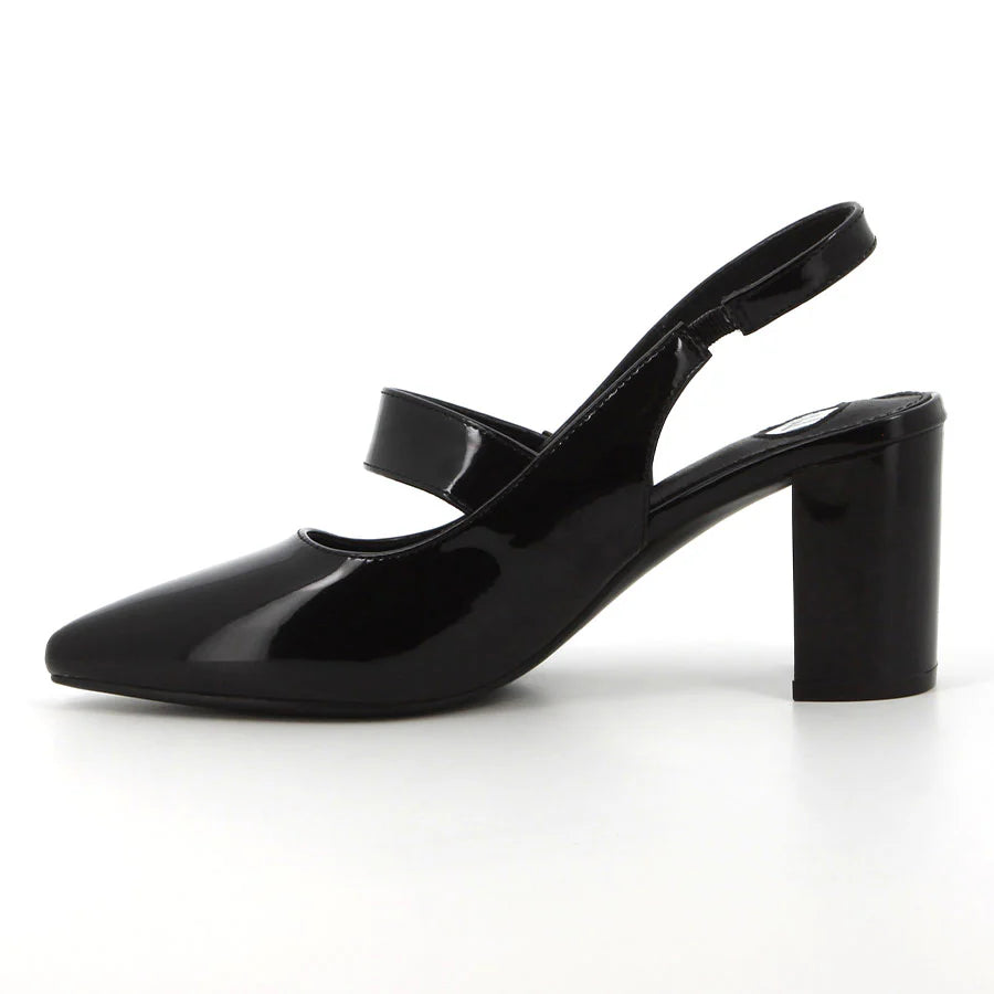 Footwork Block Heel Ruby Slingback - Black