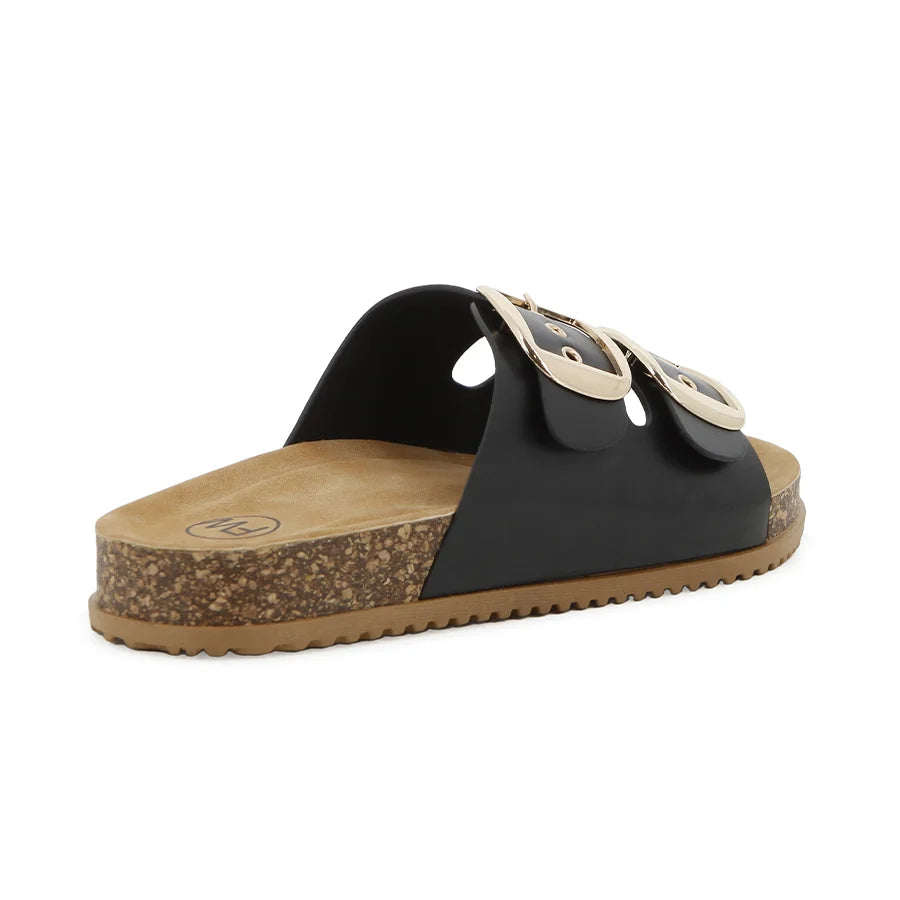 Footwork Ladies Freya Slides-Black FWL01717BKBK