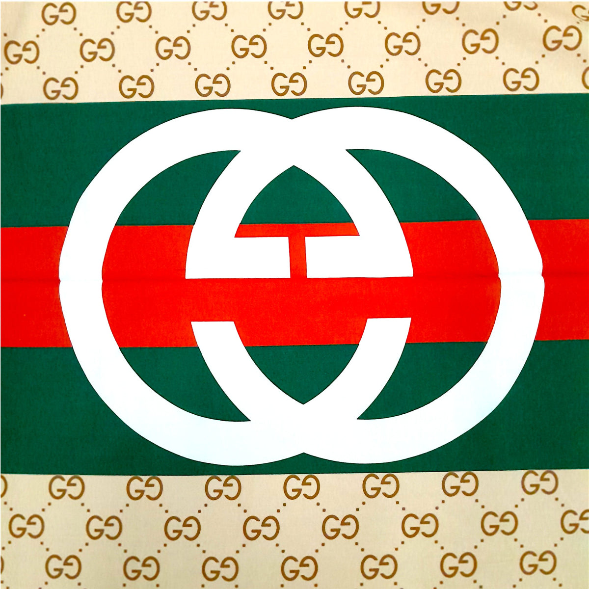 100% Poly Cotton Beige Gucci Sheeting 240 cm