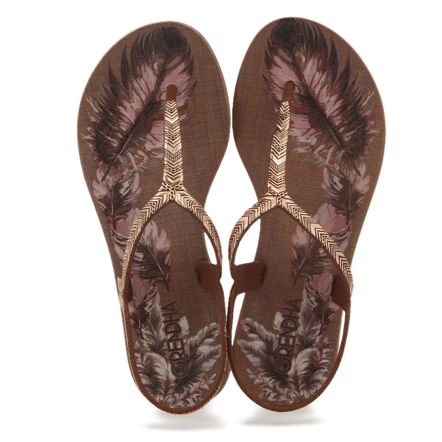 Grendha Ladies Amor Em Flor Sandal-Brown GGL19228BRBR