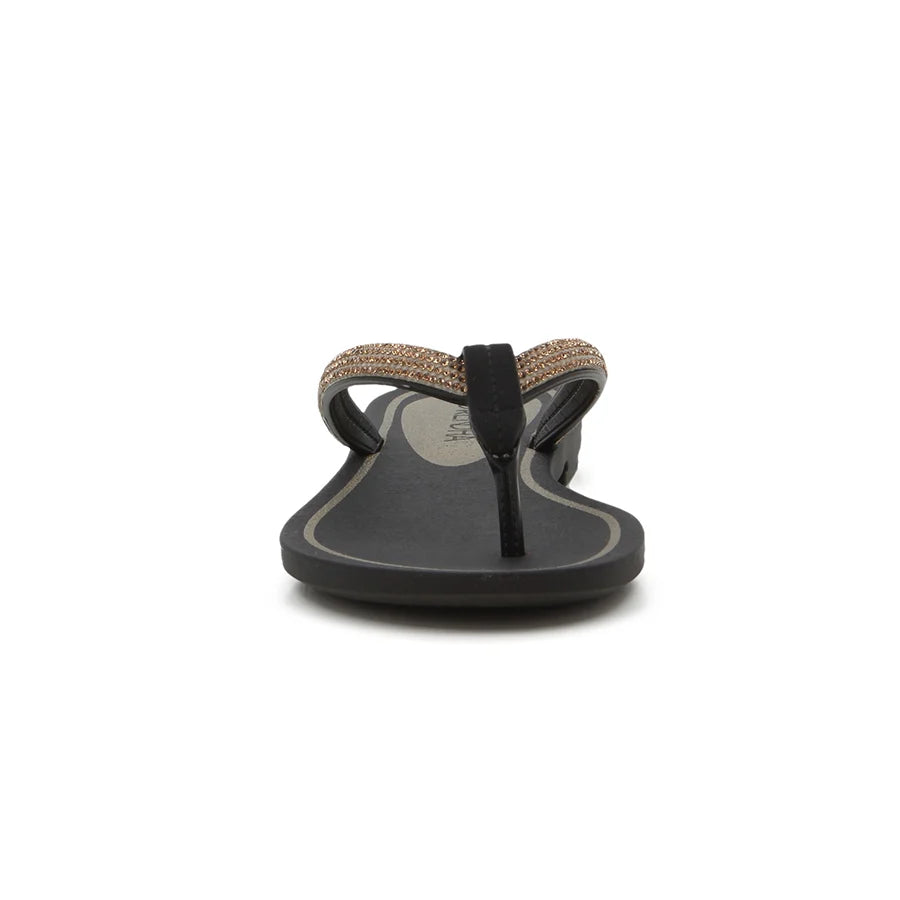 Grendha Ladies Brilho Thongs-Black/Brown GGL19290BKBR