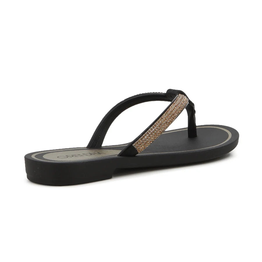 Grendha Ladies Brilho Thongs-Black/Brown GGL19290BKBR