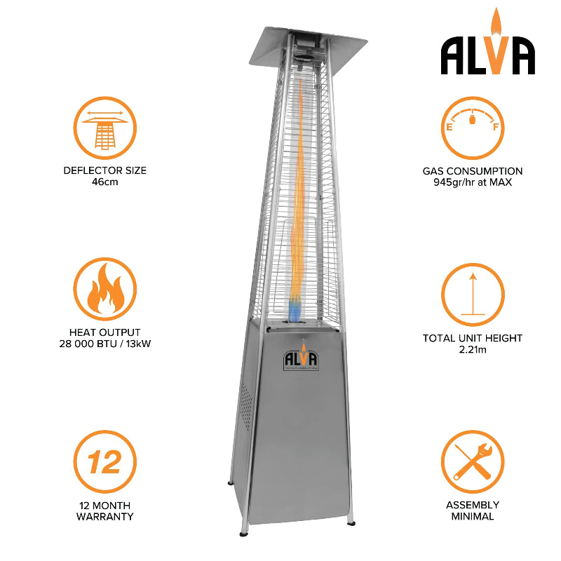 Alva Designer Quartz-Glass Gas Patio Heater – GHP20.