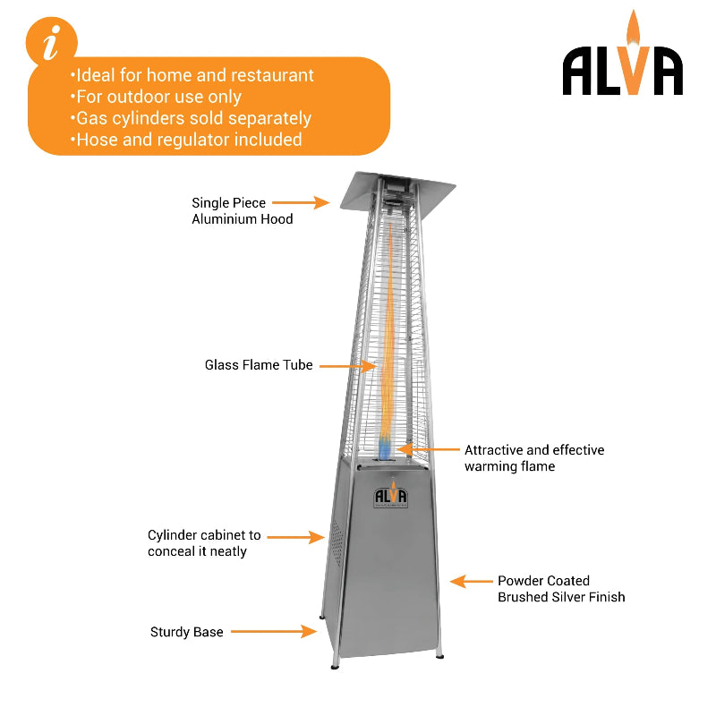 Alva Designer Quartz-Glass Gas Patio Heater – GHP20.