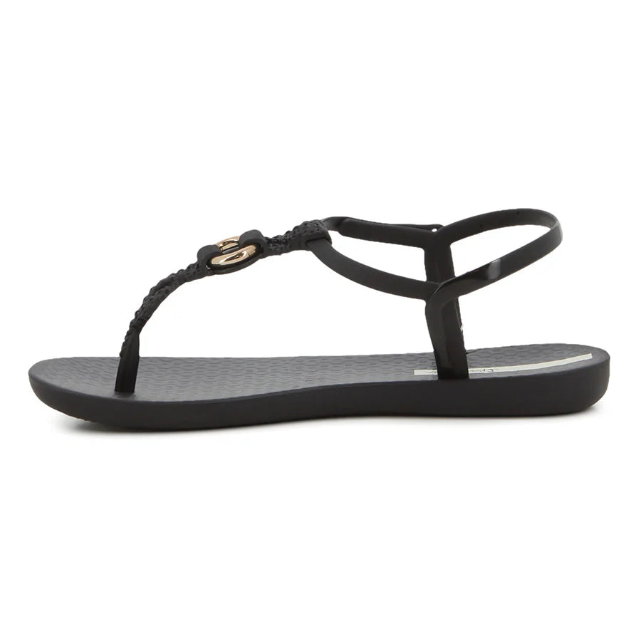 Ipanema Glam Ring Thong Slide-Black/Silver GIL27457BKSI