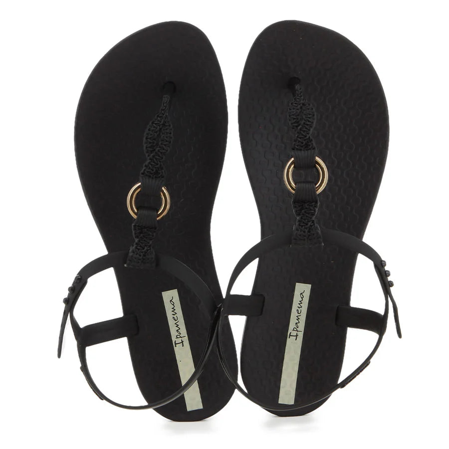 Ipanema Class Luma Fem Sandal-Black/Gold GIL27428BKGD