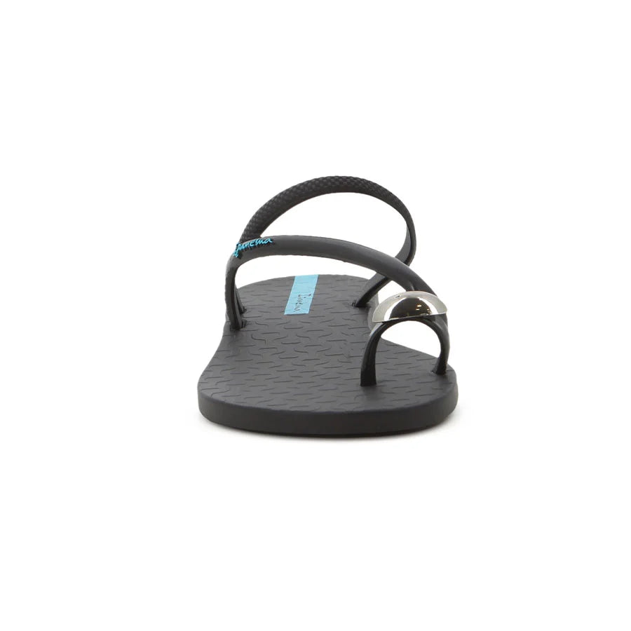 Ipanema Glam Ring Thong Slide-Black/Silver GIL27457BKSI