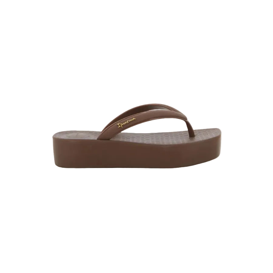 Ipanema Pluma Platform Thong-Brown GIL27516BRBR