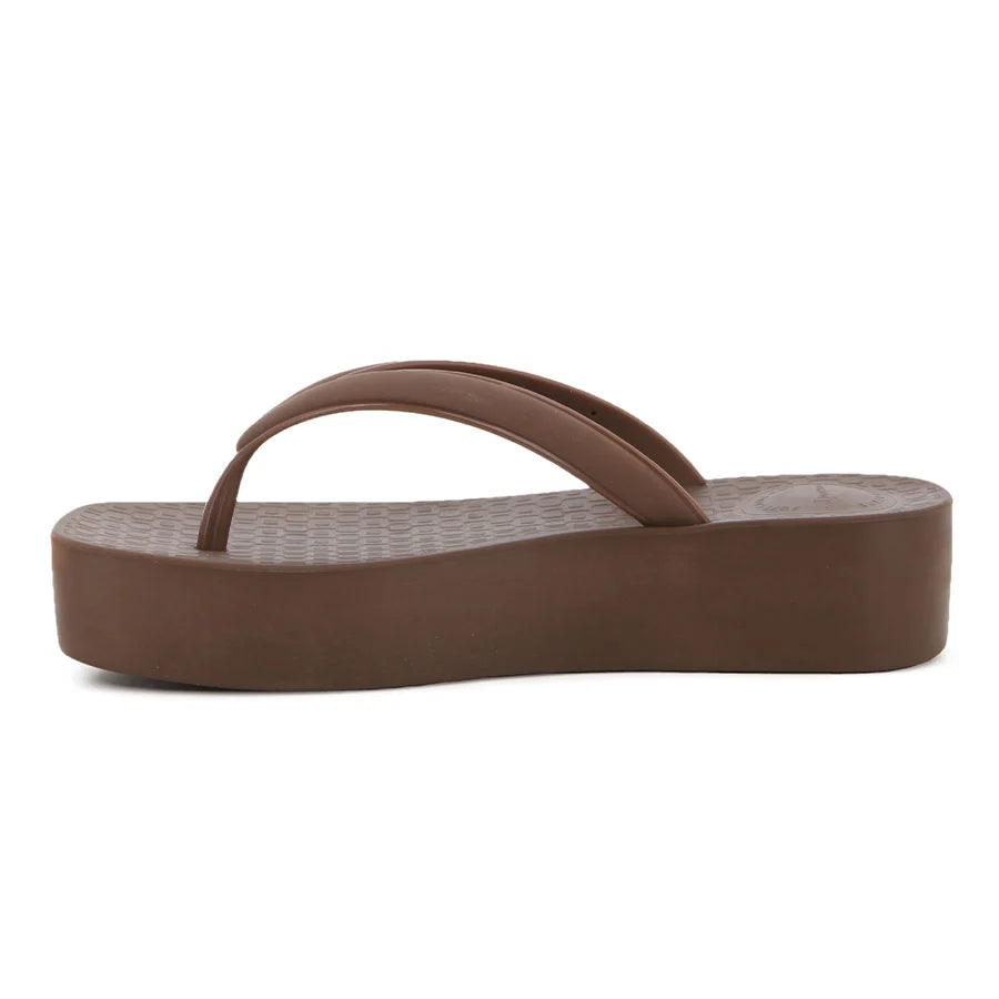 Ipanema Pluma Platform Thong-Brown GIL27516BRBR