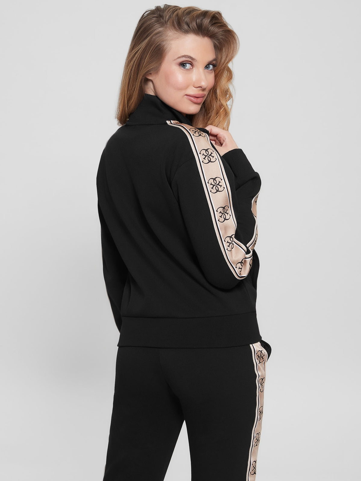 Guess Britney Full-Zip Sweatshirt-Black GM15123