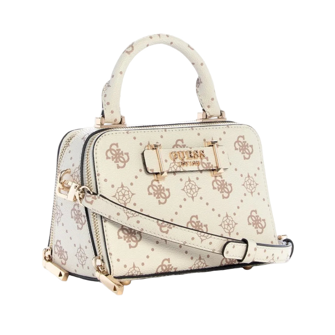 Guess Silia Mini Satchel Bag Vanilla logo GP989076