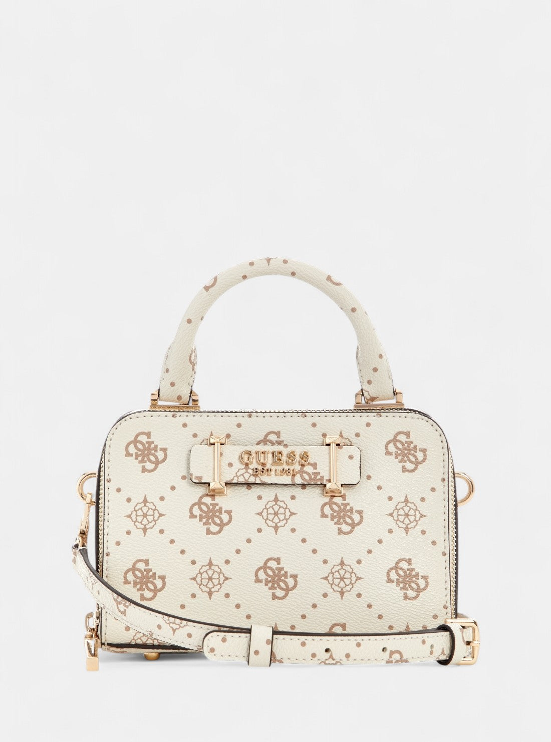 Guess Silia Mini Satchel Bag Vanilla logo GP989076