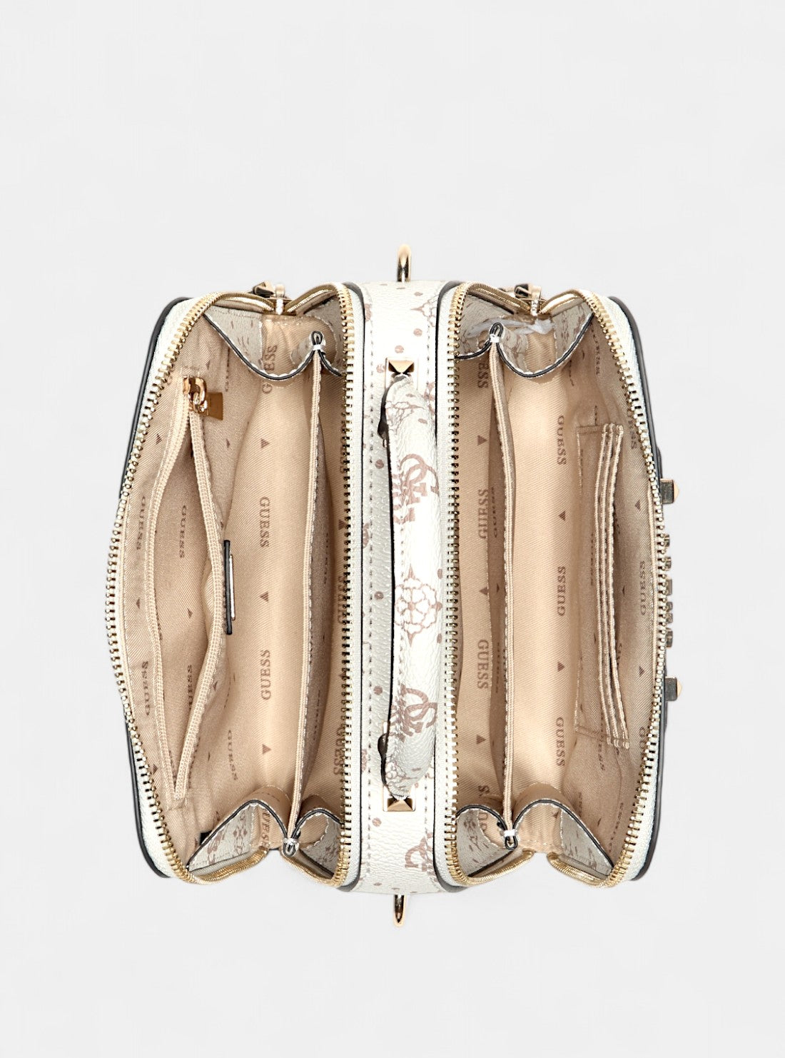 Guess Silia Mini Satchel Bag Vanilla logo GP989076