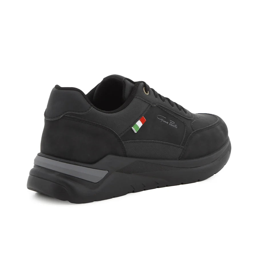 Gino Paoli Leandro Lace Up Sneakers-Black GPM10057BKBK