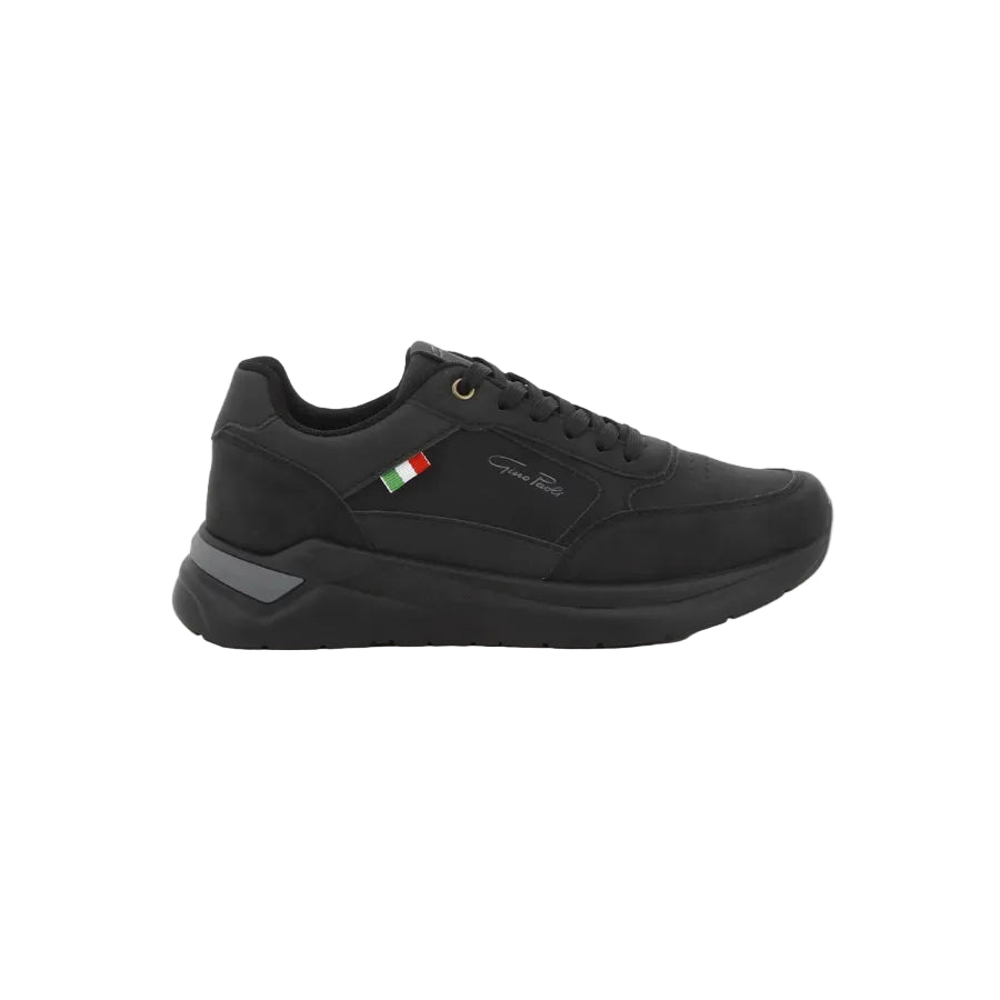 Gino Paoli Leandro Lace Up Sneakers-Black GPM10057BKBK